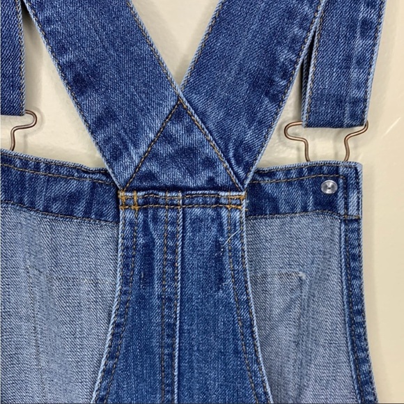 Highway Jeans Womens Overall Jean Shorts Size Medium Cut Off Distressed Wash - Picture 3 of 5